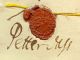 Signaturen til Petter Dass fra manntallet av 1701.